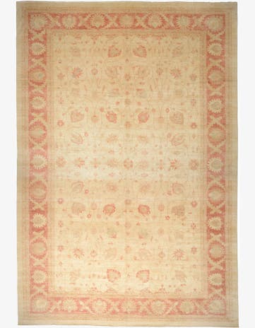 15' 7 x 22' 8 Hand Knotted Peshawar Ziegler Oriental Rug