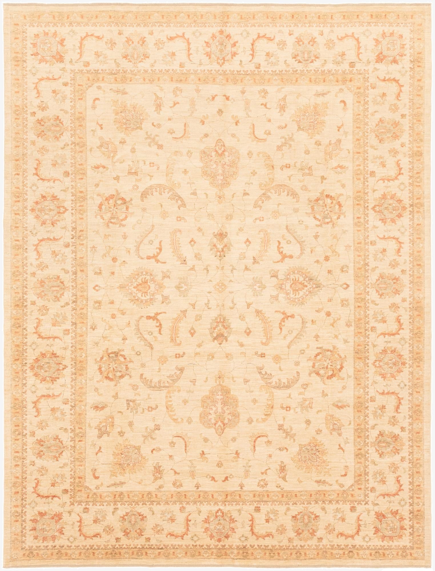 9' 10 x 12' 11  Hand Knotted Peshawar Ziegler Rug