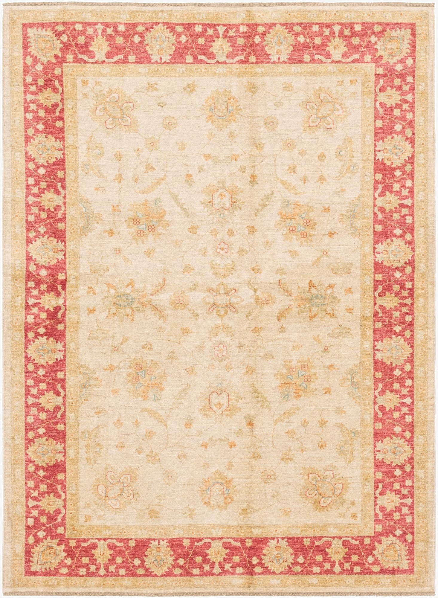 5' 8 x 7' 9  Hand Knotted Peshawar Ziegler Rug