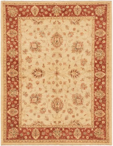 5' 2 x 6' 7 Hand Knotted Peshawar Ziegler Rug