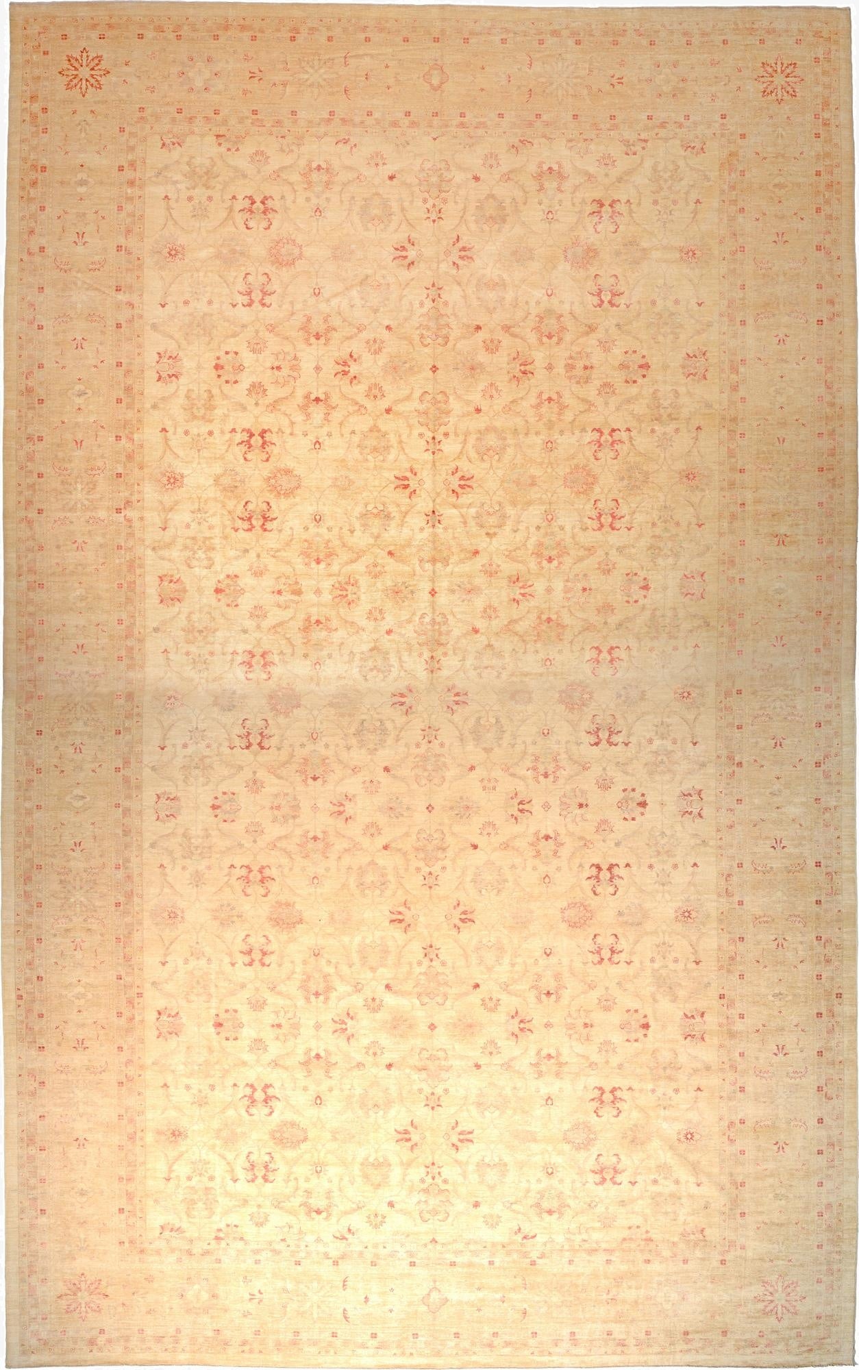 17' 11 x 28' 6  Hand Knotted Peshawar Ziegler Oriental Rug