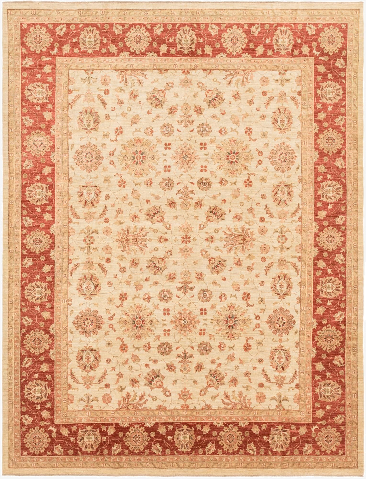 10' x 13'  Hand Knotted Peshawar Ziegler Rug
