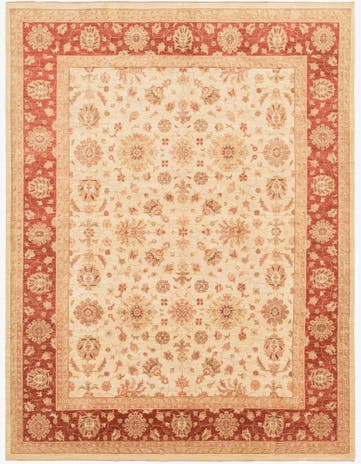 10' x 13' Hand Knotted Peshawar Ziegler Rug