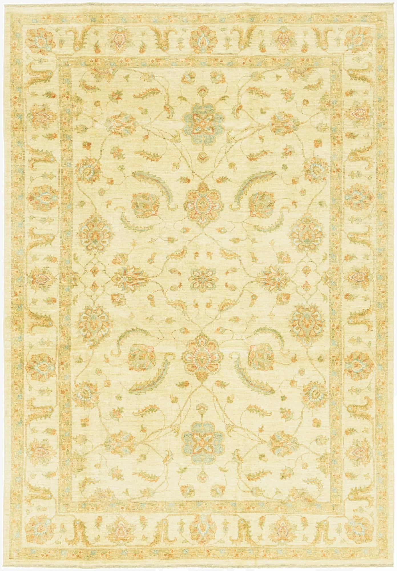 6' 7 x 9' 7  Hand Knotted Peshawar Ziegler Rug