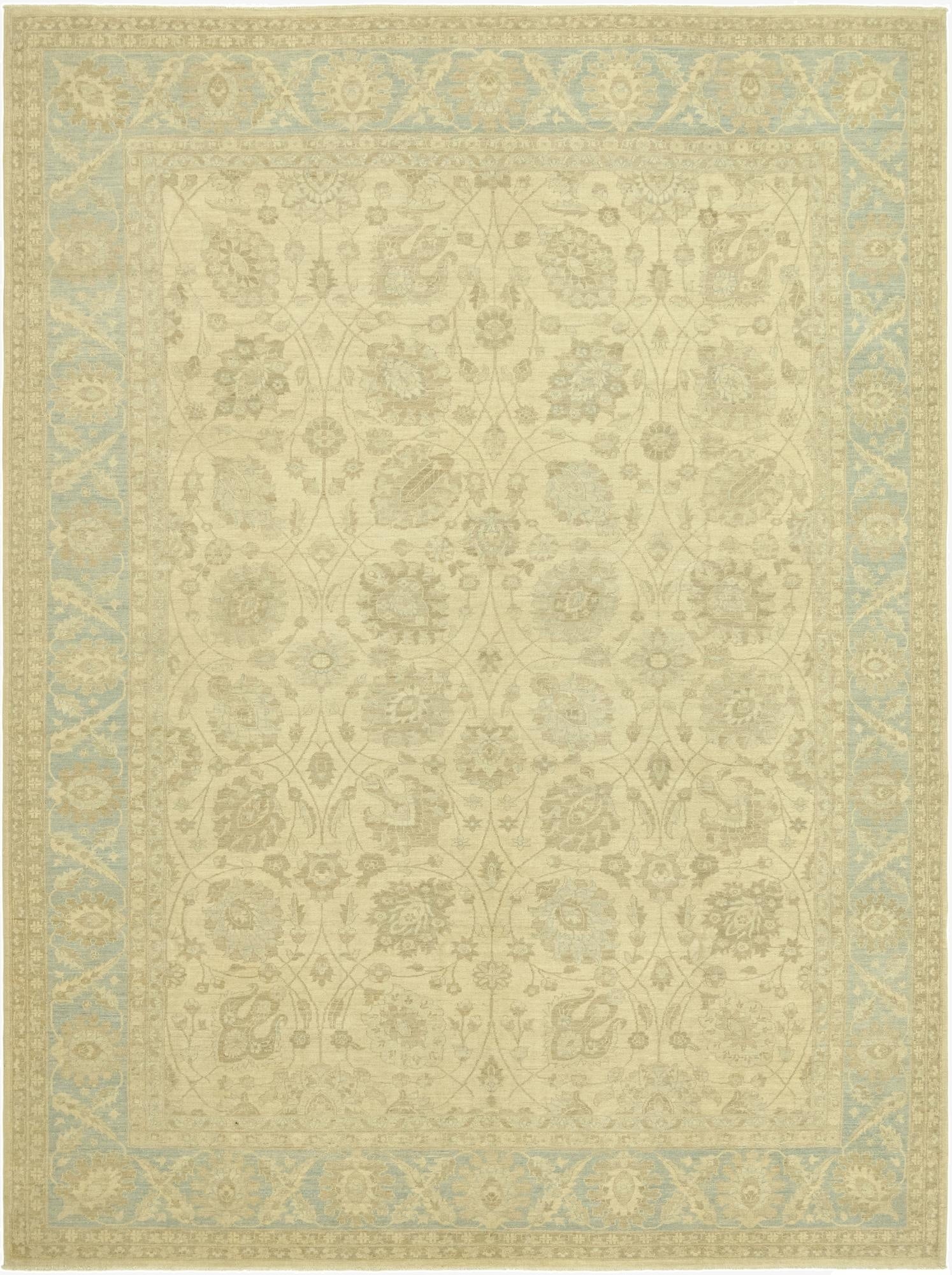 9' 10 x 13' 7 Hand Knotted Peshawar Ziegler Rug