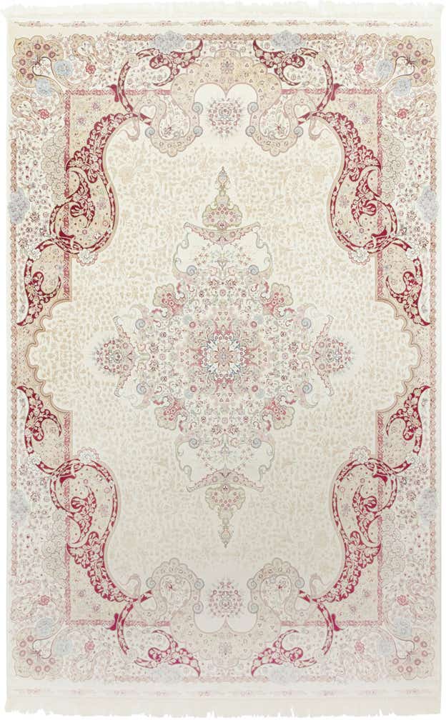 5' x 7' 5 Qom Bamboo Silk Rug