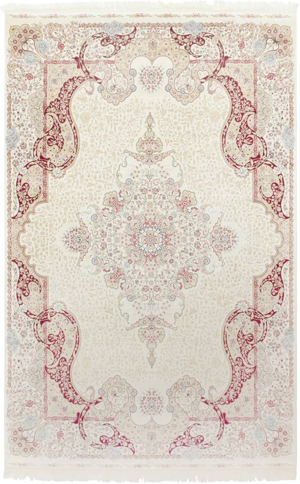 Detail image of 5' x 7' 5 Qom Bamboo Silk Rug