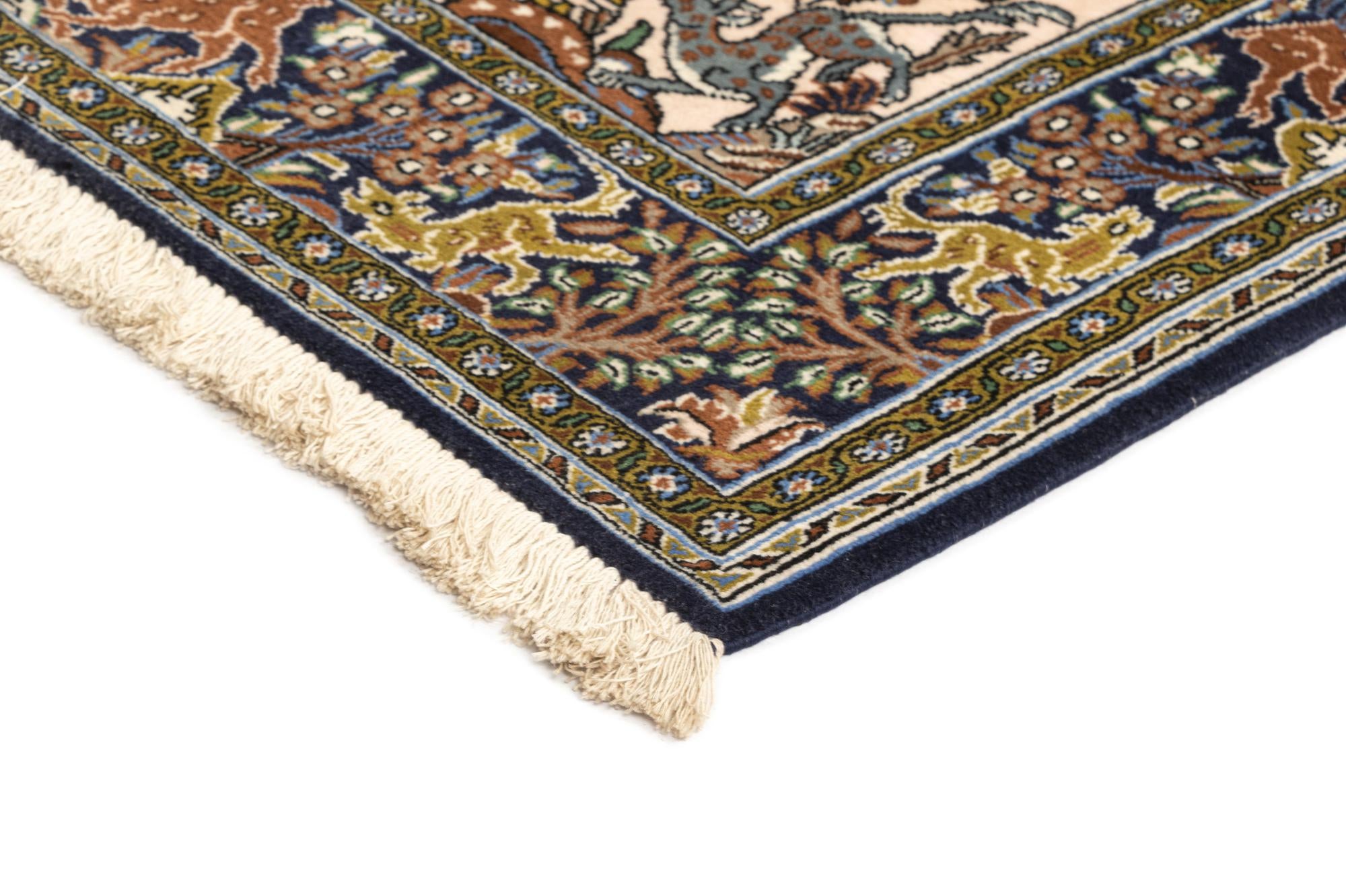 3' 4 x 5' 7 Hand Knotted Qom Persian Rug