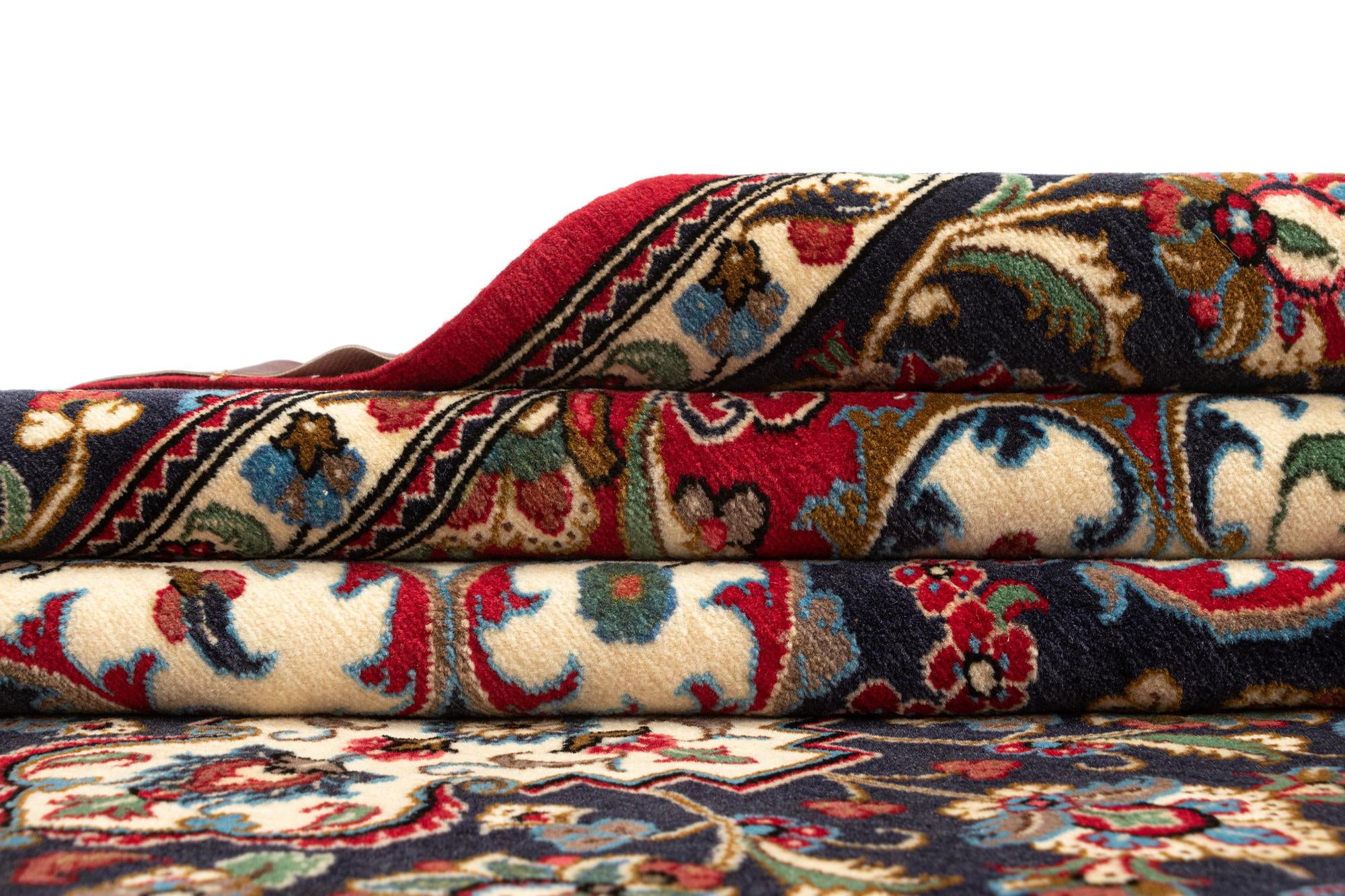 6' 7 x 9' 7 Hand Knotted Qom Persian Rug