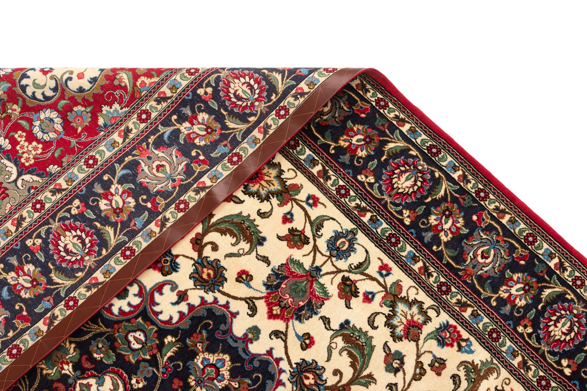 6' 7 x 9' 7 Hand Knotted Qom Persian Rug