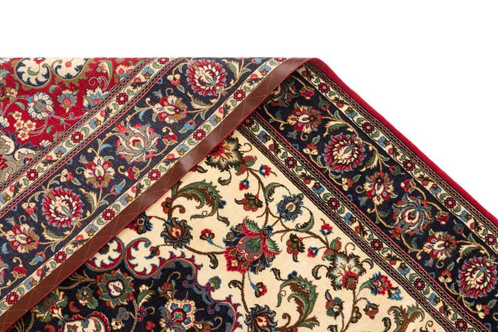 6' 7 x 9' 7 Hand Knotted Qom Persian Rug