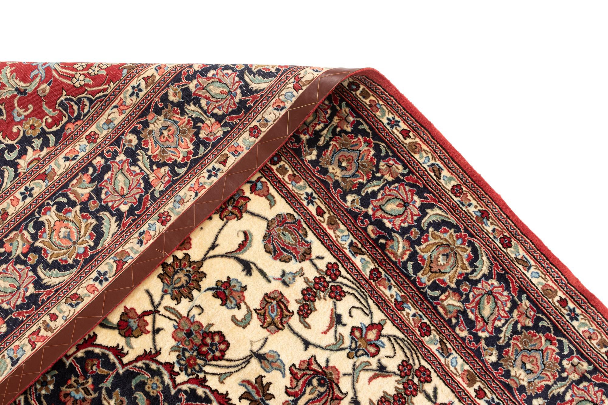 6' 4 x 9' 9 Hand Knotted Qom Persian Rug