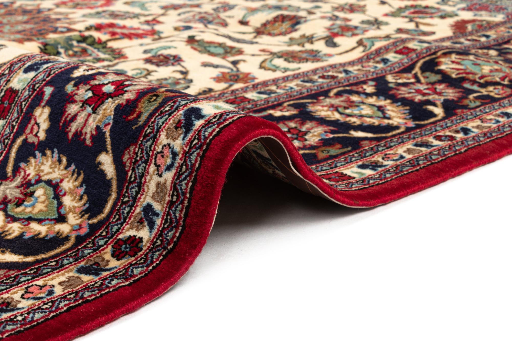 6' 9 x 9' 4 Hand Knotted Qom Persian Rug