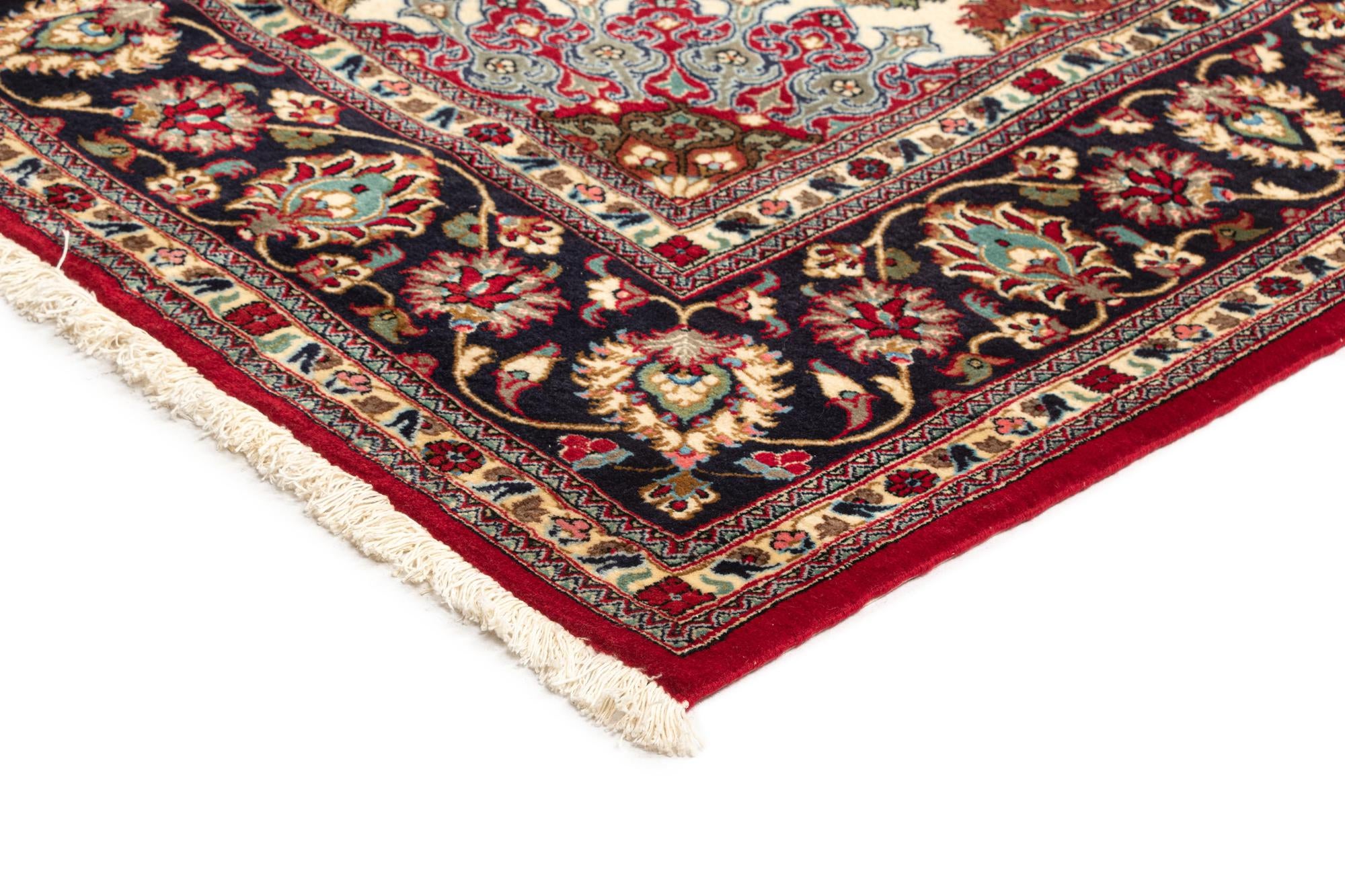6' 9 x 9' 4 Hand Knotted Qom Persian Rug
