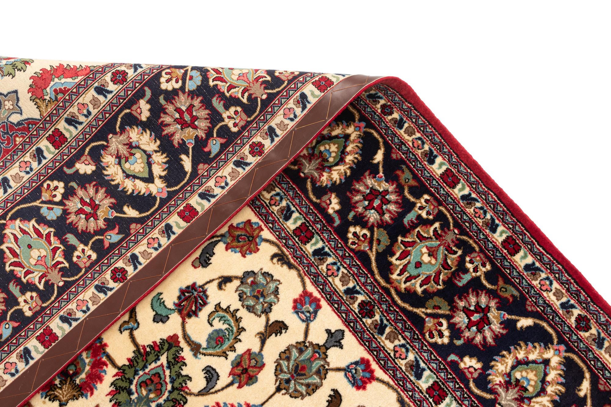 6' 9 x 9' 4 Hand Knotted Qom Persian Rug