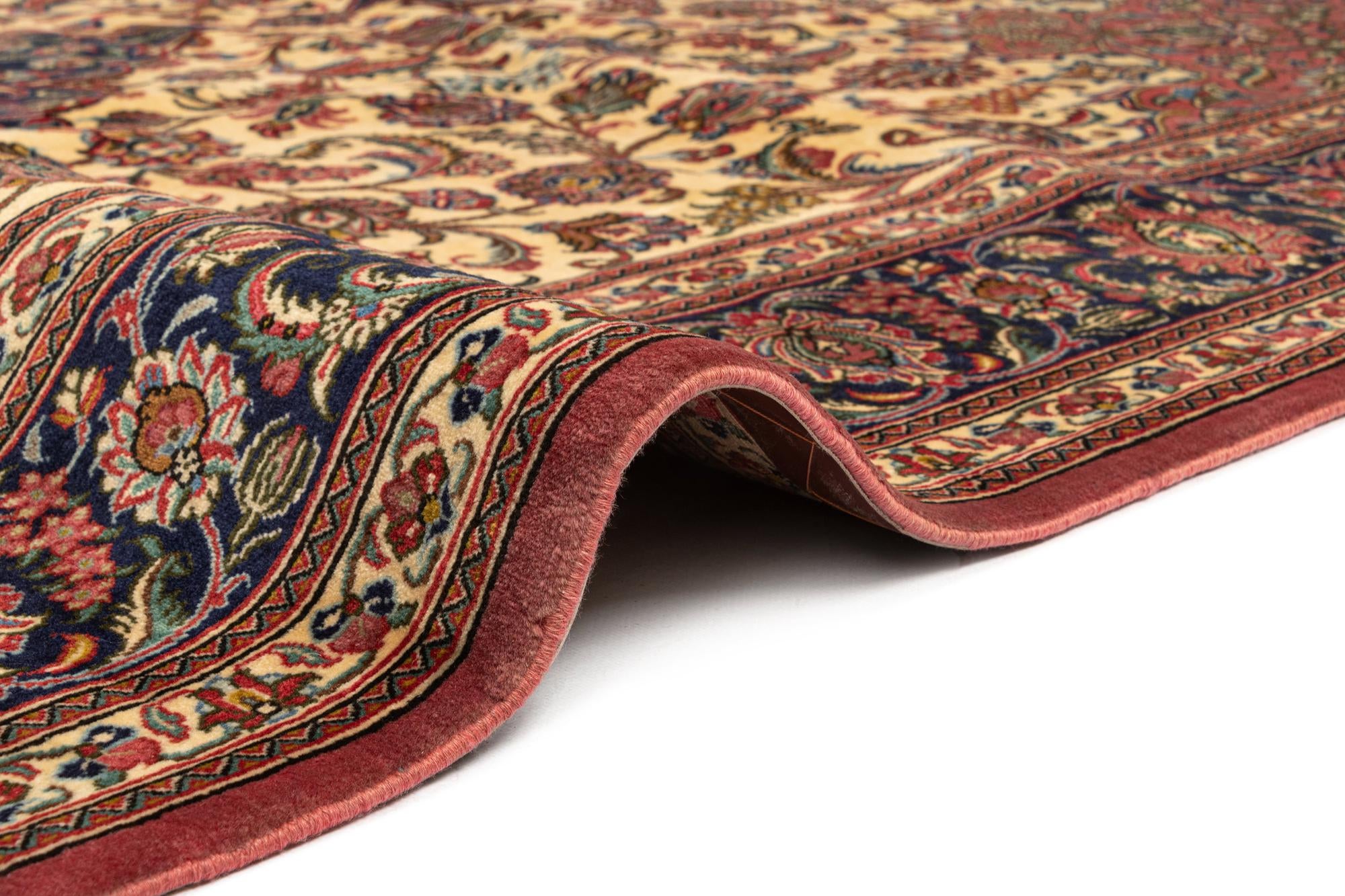 6' 8 x 10' Hand Knotted Qom Persian Rug