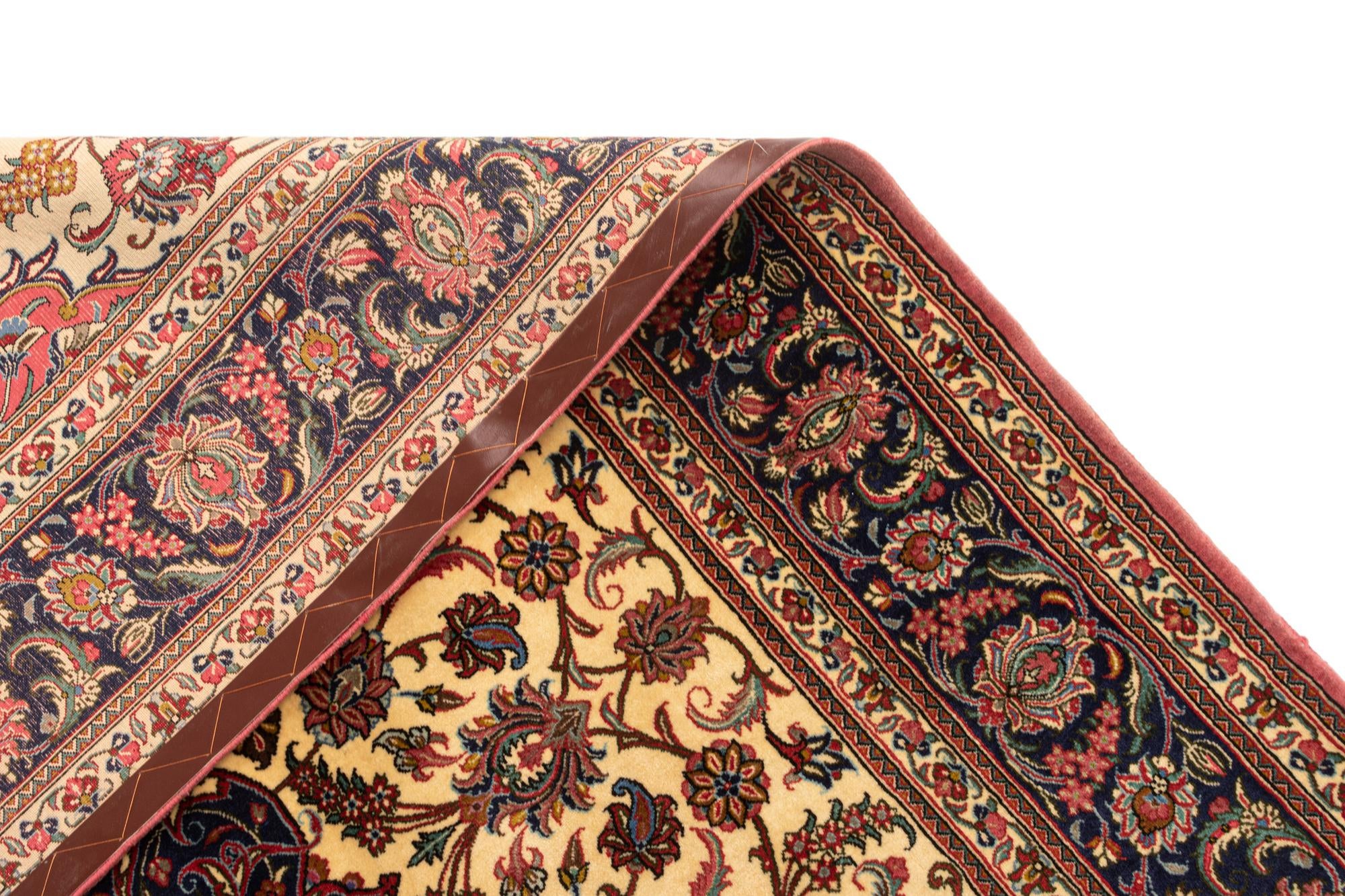 6' 8 x 10' Hand Knotted Qom Persian Rug