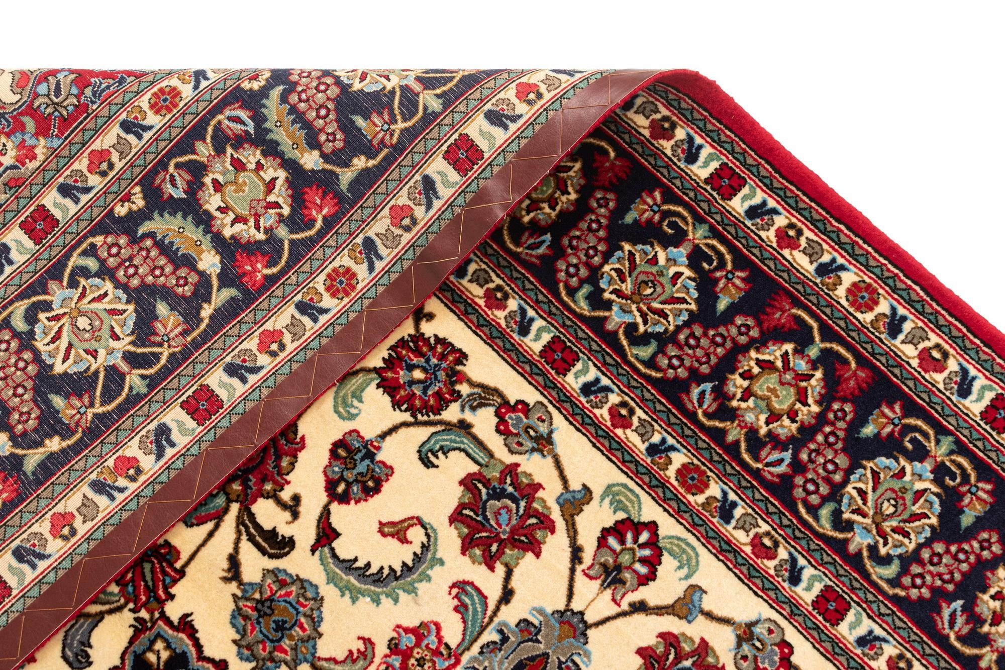 6' 8 x 9' 9 Hand Knotted Qom Persian Rug