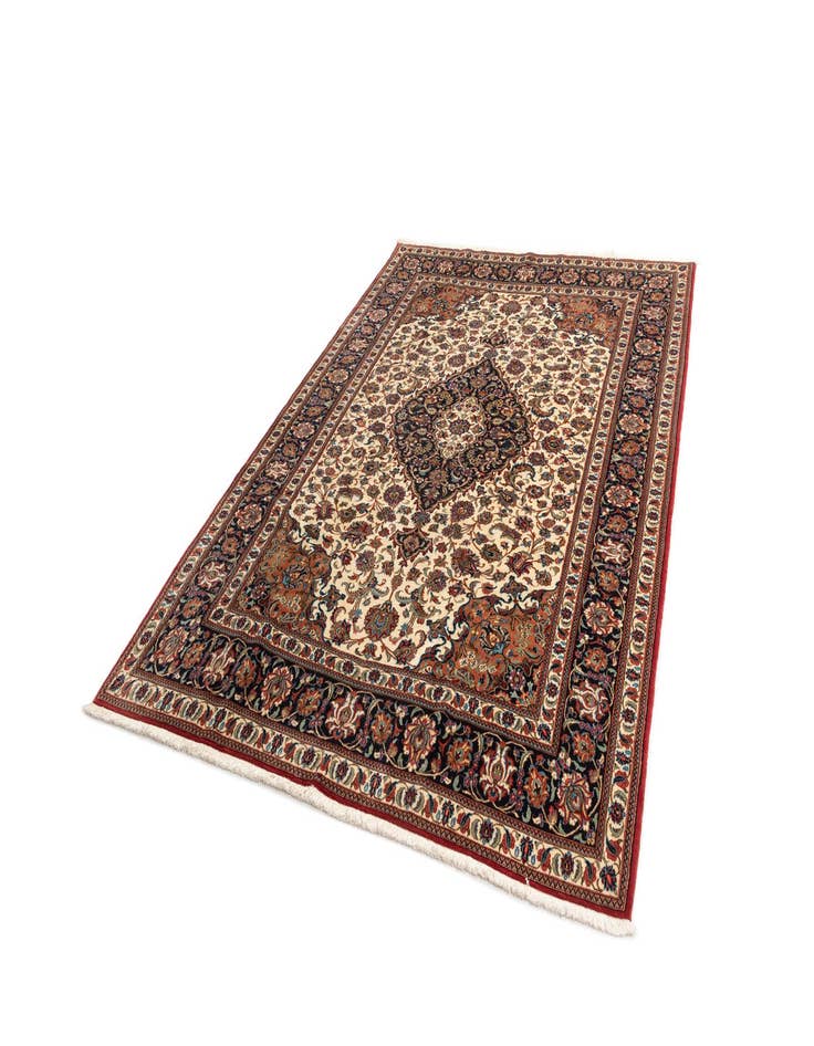 Detail image of 6' 10 x 9' 5  Hand Knotted Qom Persian Rug