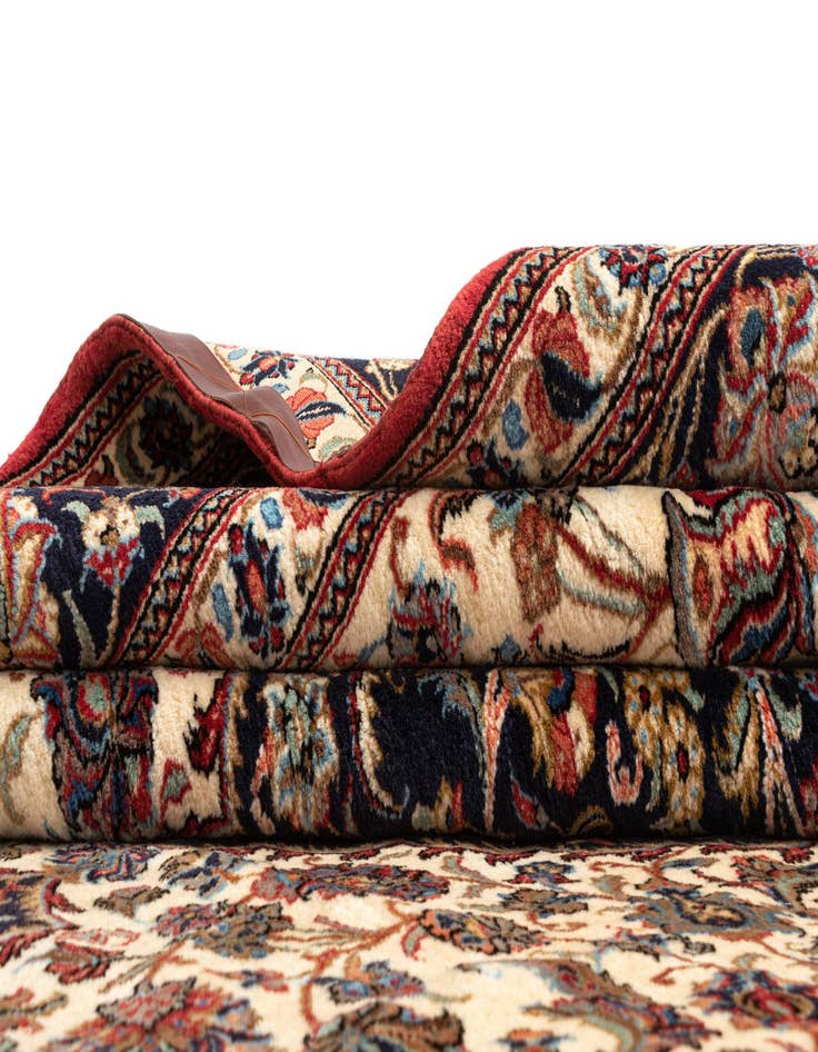 Detail image of 6' 10 x 9' 5  Hand Knotted Qom Persian Rug