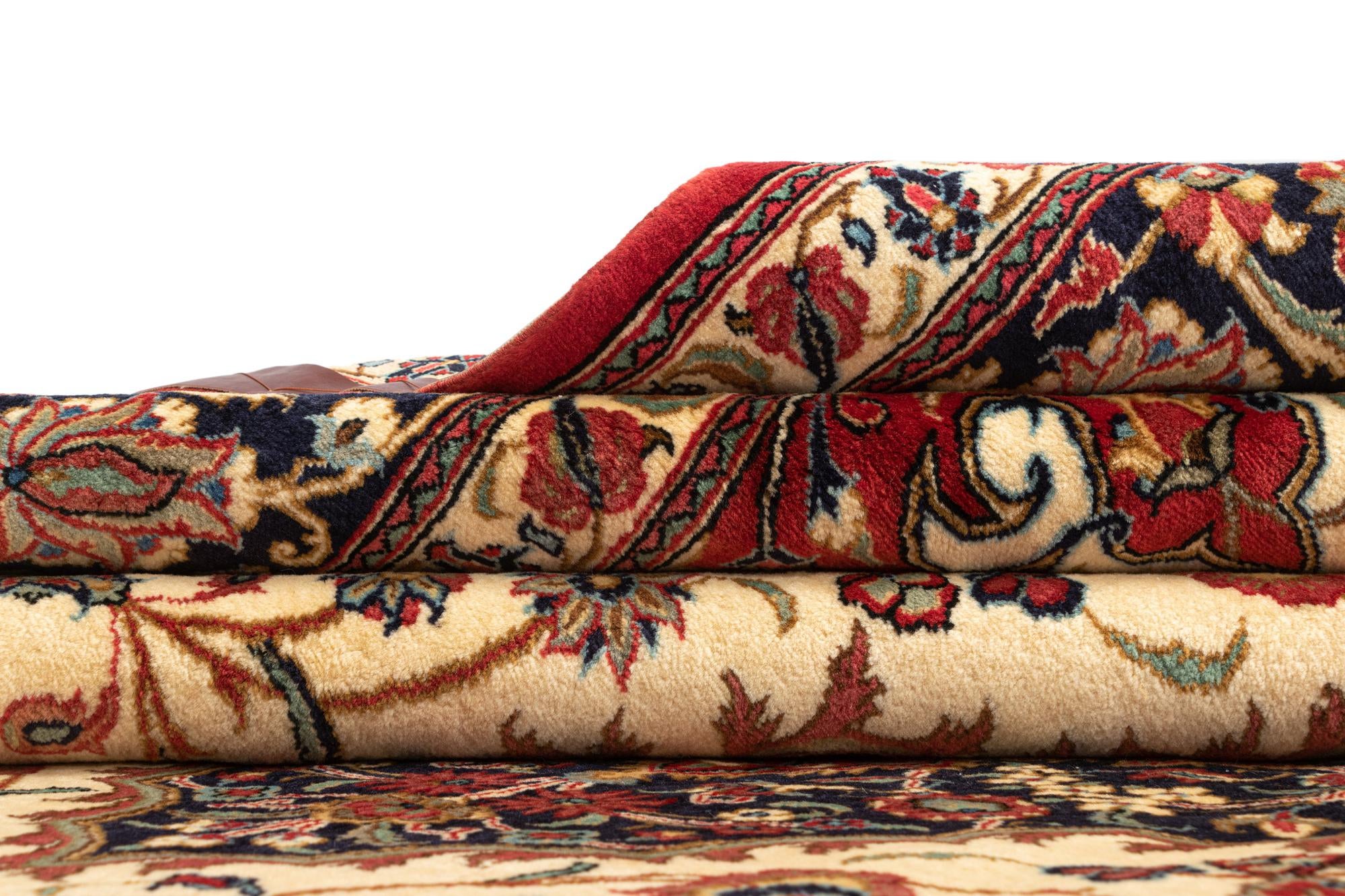 6' 7 x 10' Hand Knotted Qom Persian Rug