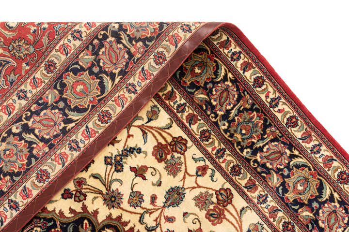 6' 7 x 10' Hand Knotted Qom Persian Rug