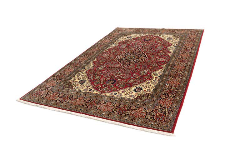 6' 7 x 10' 1 Hand Knotted Qom Persian Rug