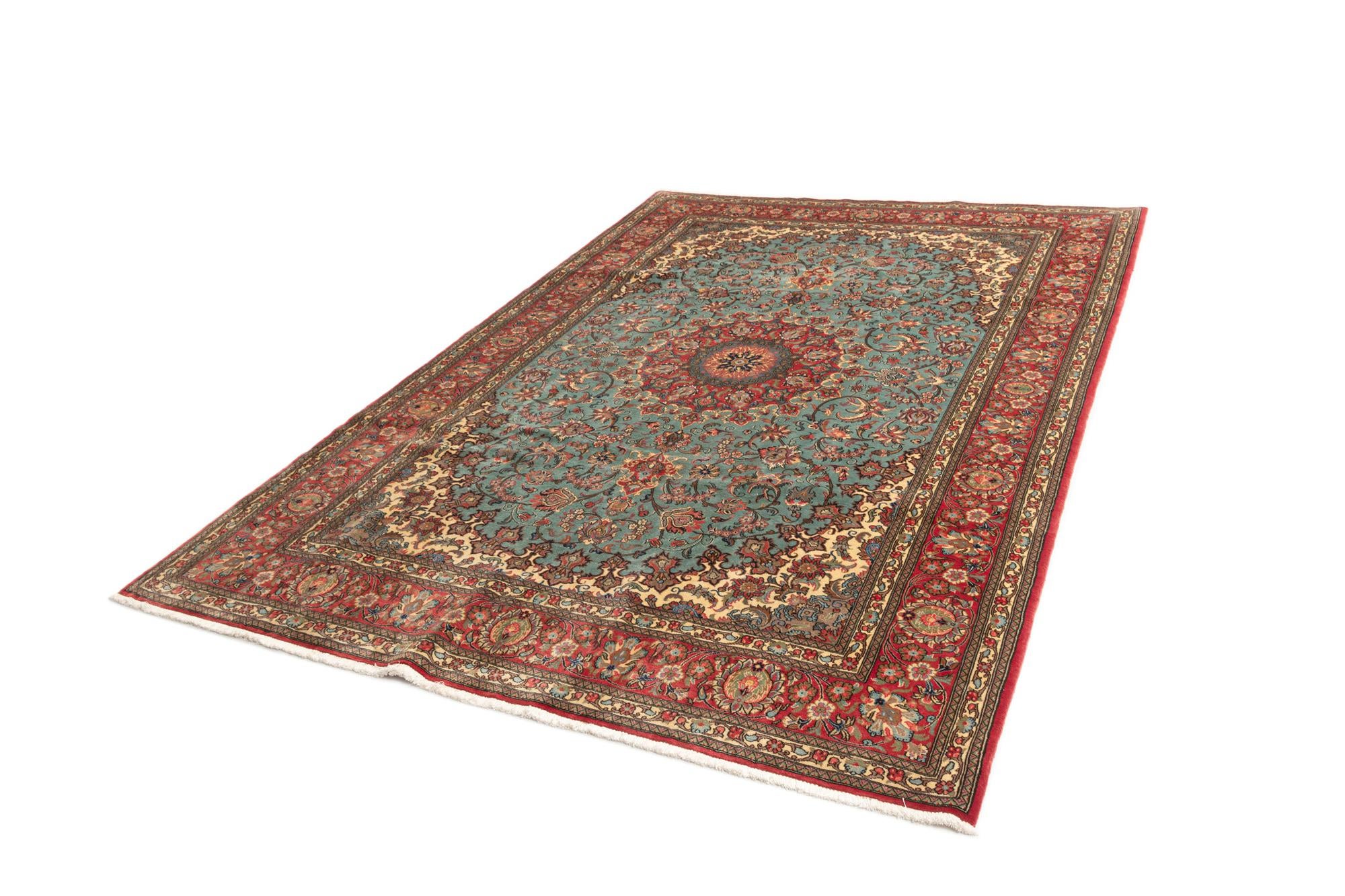 6' 8 x 9' 10 Hand Knotted Qom Persian Rug