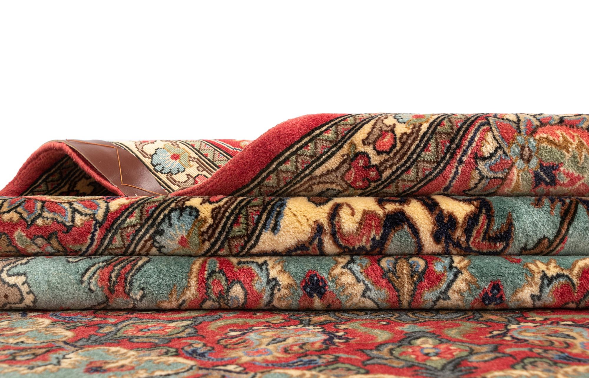 6' 8 x 9' 10 Hand Knotted Qom Persian Rug