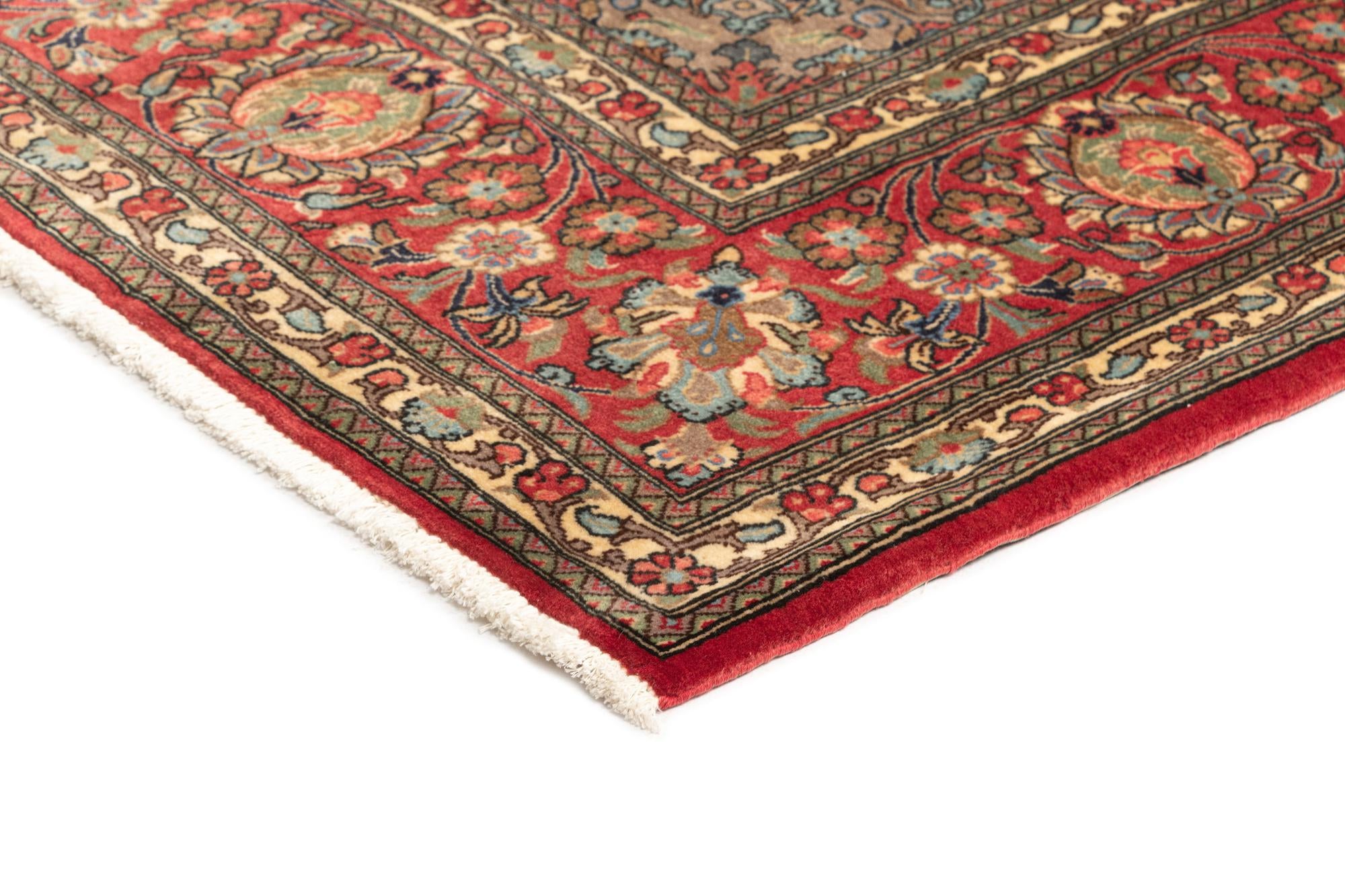 6' 8 x 9' 10 Hand Knotted Qom Persian Rug