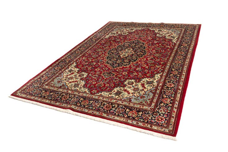 Detail image of 6' 9 x 9' 8 Hand Knotted Qom Persian Rug