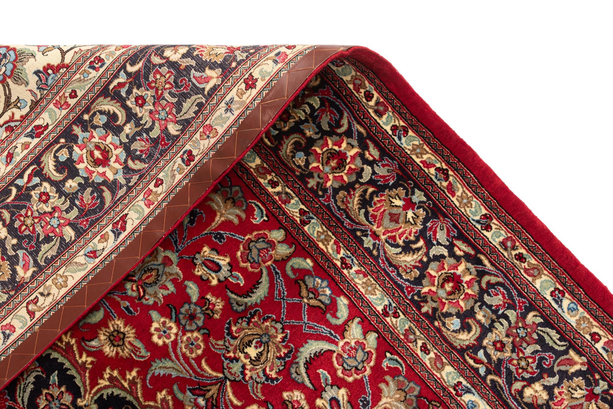 6' 9 x 9' 8 Hand Knotted Qom Persian Rug