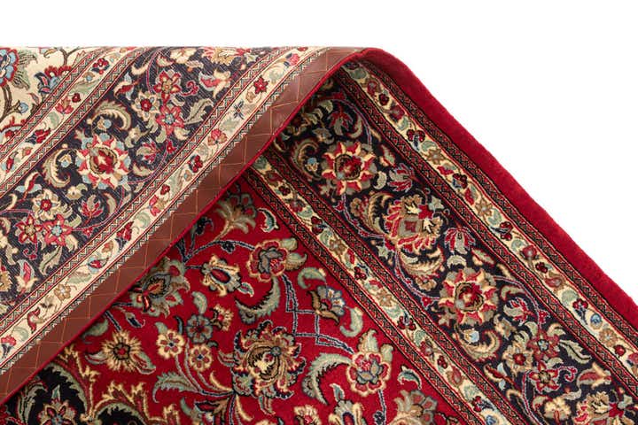 6' 9 x 9' 8 Hand Knotted Qom Persian Rug