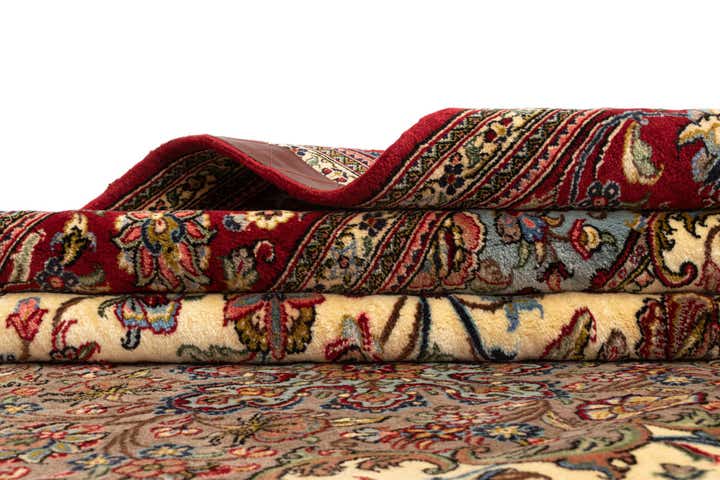 6' 4 x 9' 6 Hand Knotted Qom Persian Rug