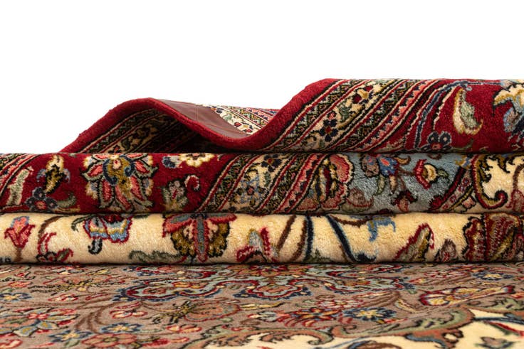 Detail image of 6' 4 x 9' 6 Hand Knotted Qom Persian Rug