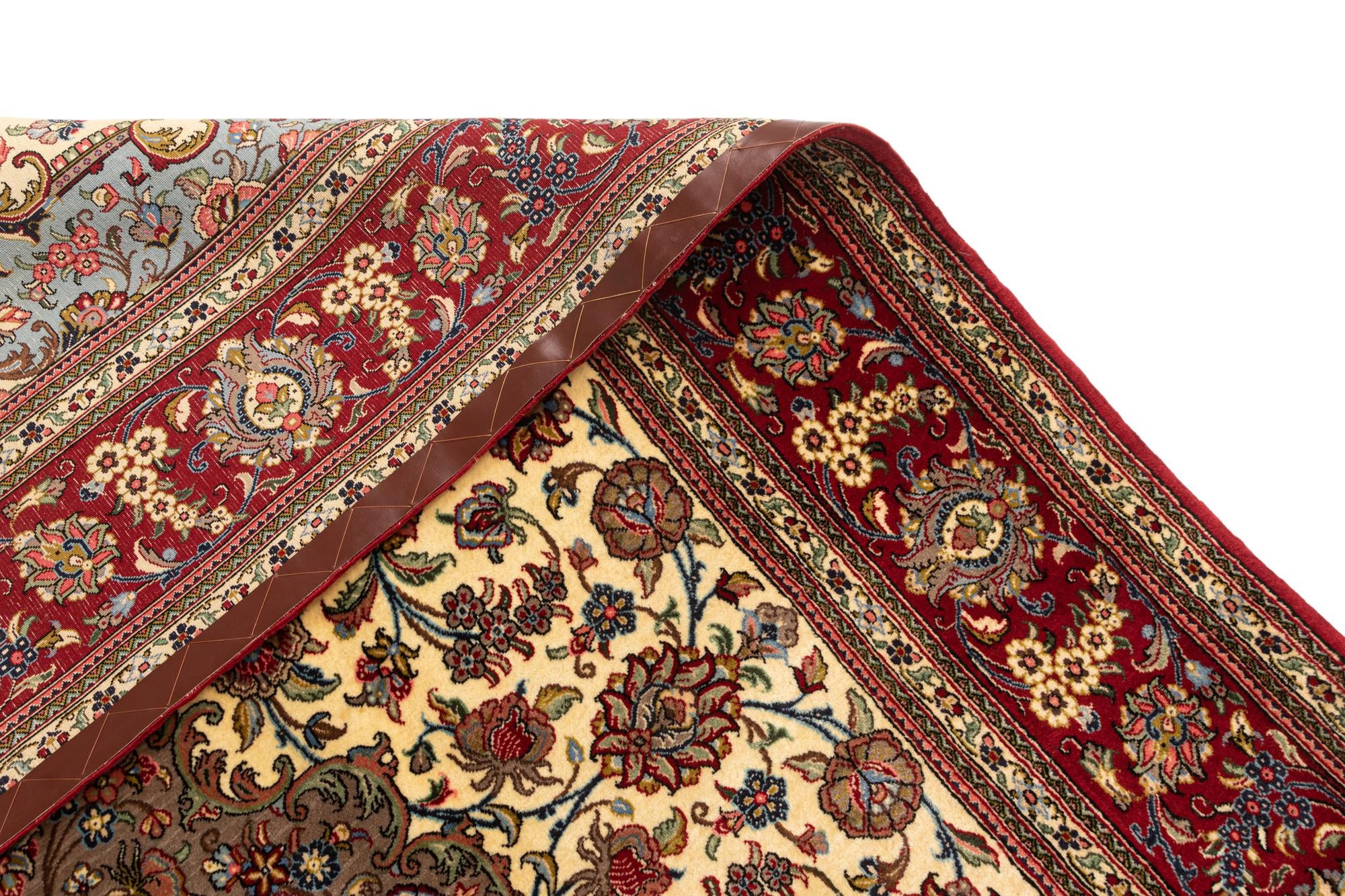 6' 4 x 9' 6 Hand Knotted Qom Persian Rug