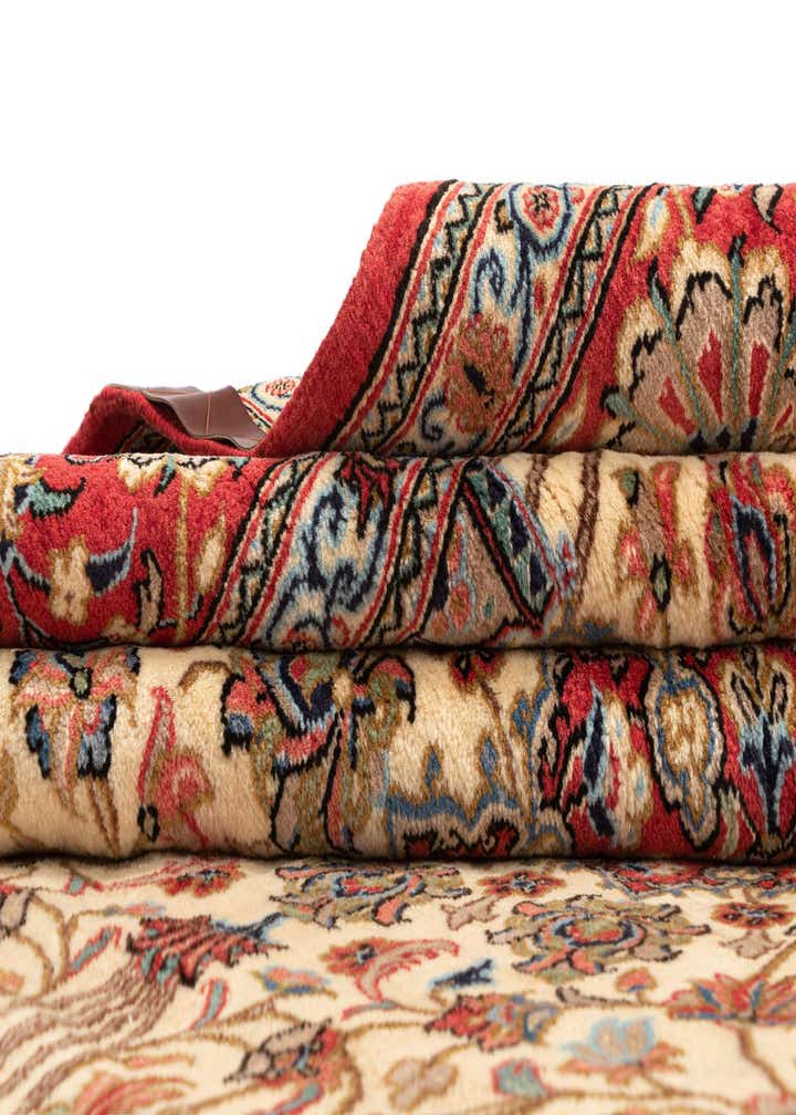 6' 6 x 9' 6 Hand Knotted Qom Persian Rug