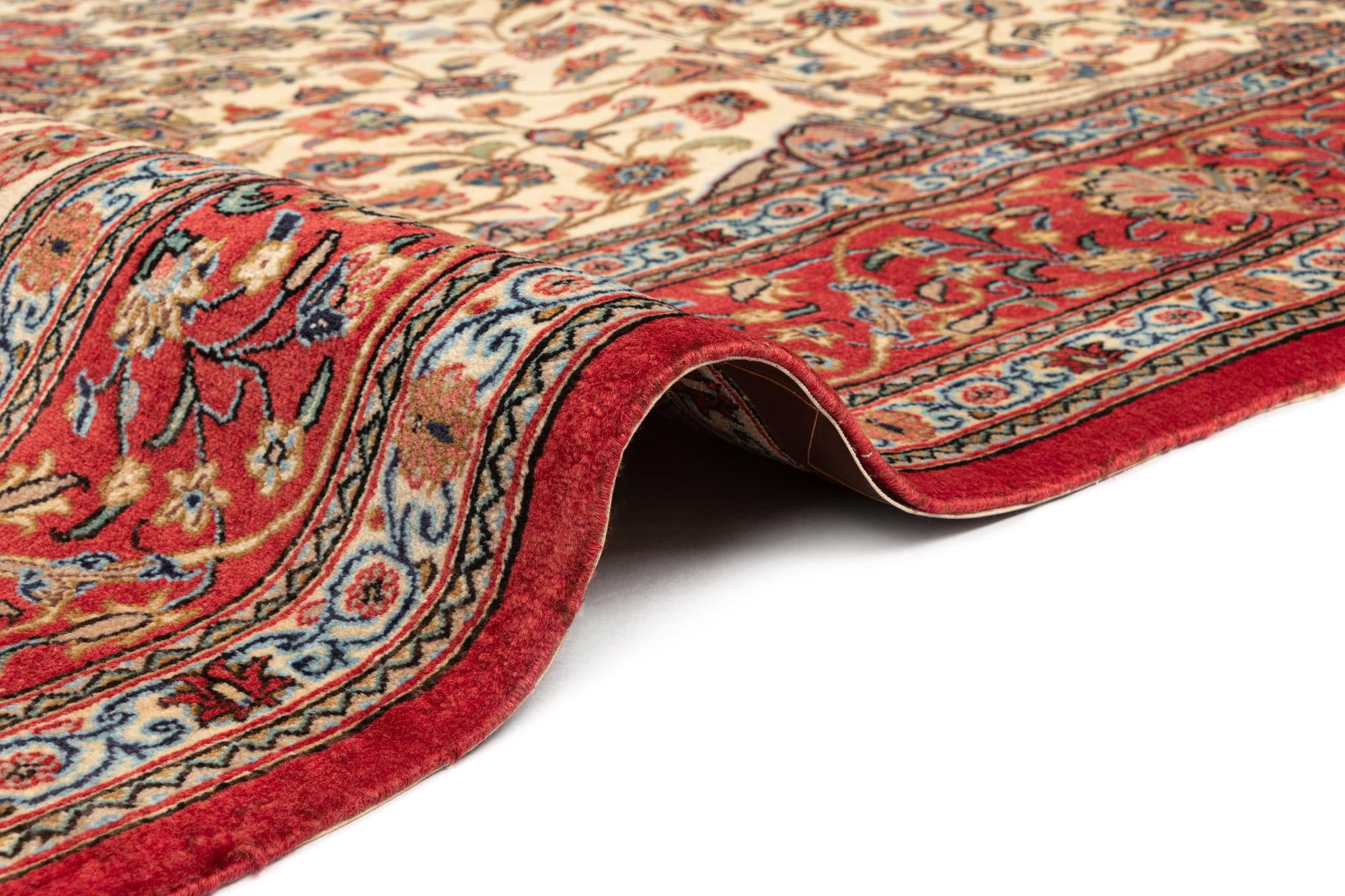 6' 6 x 9' 6 Hand Knotted Qom Persian Rug