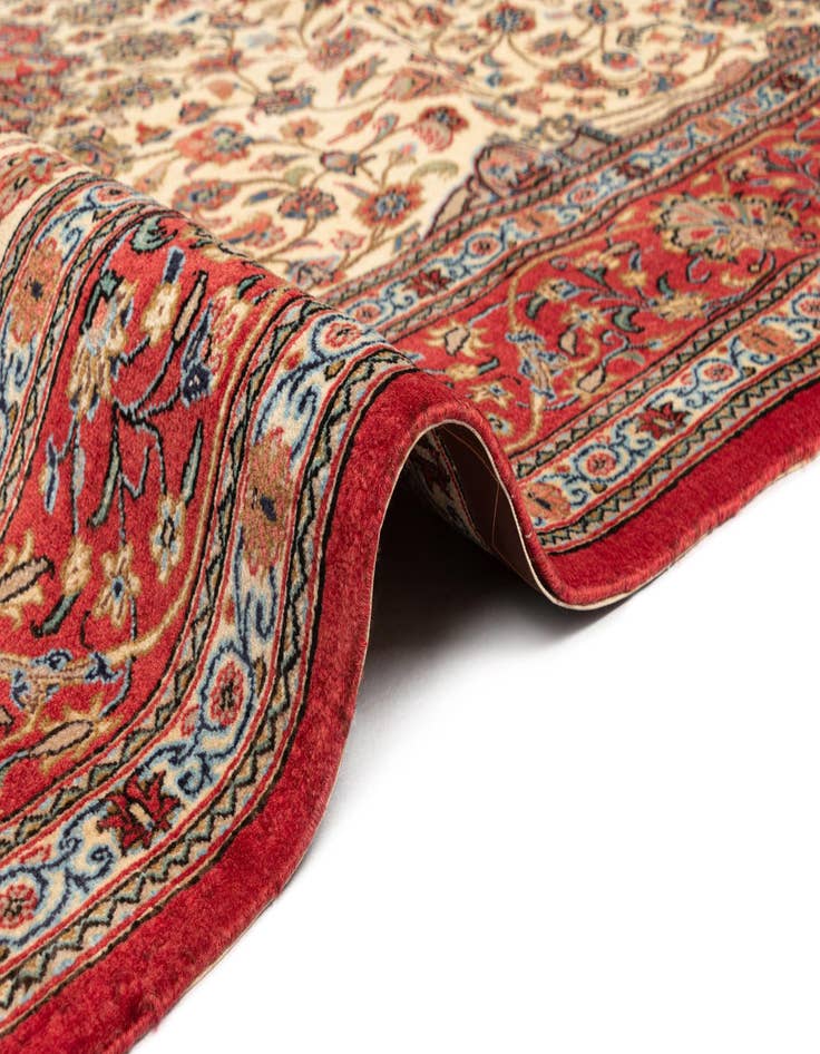 Detail image of 6' 6 x 9' 6 Hand Knotted Qom Persian Rug