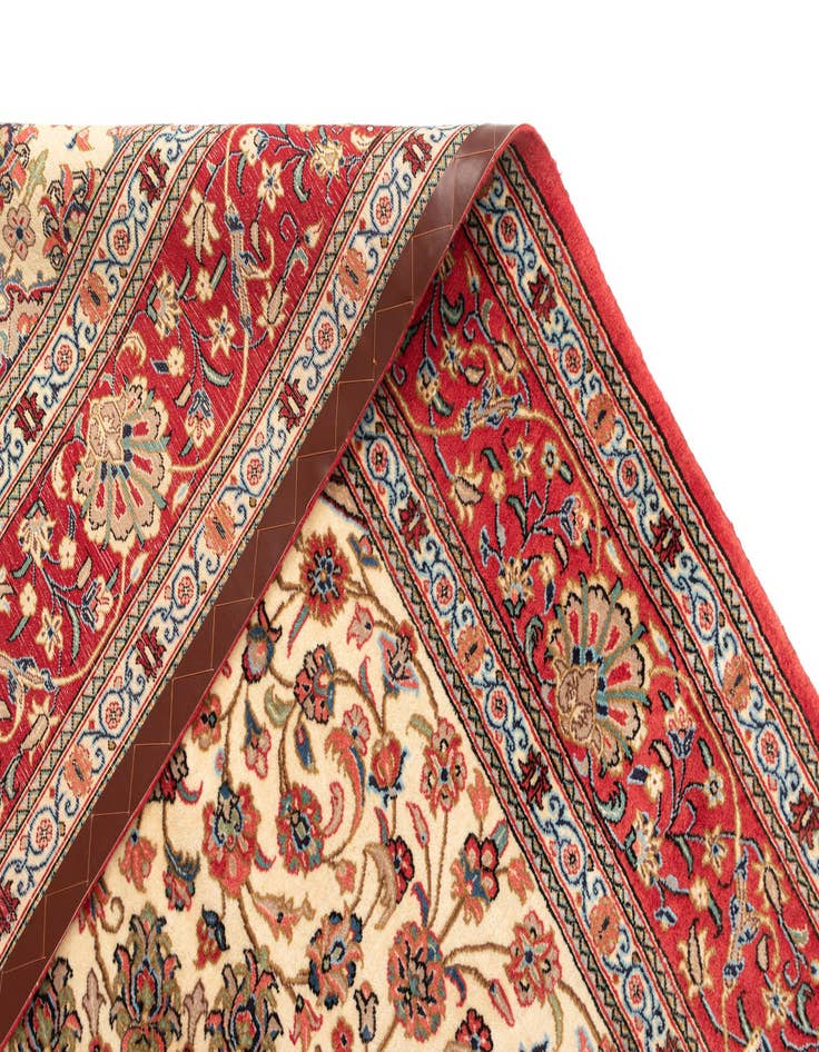Detail image of 6' 6 x 9' 6 Hand Knotted Qom Persian Rug