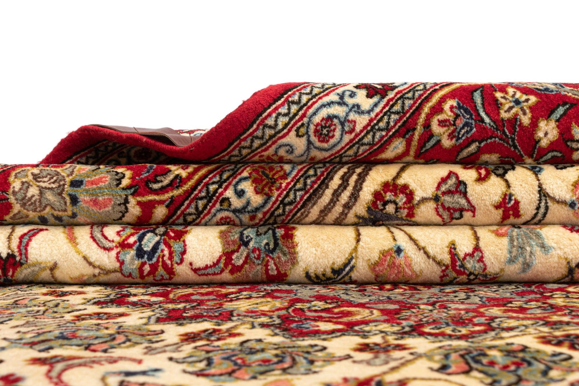 6' 6 x 9' 7 Hand Knotted Qom Persian Rug