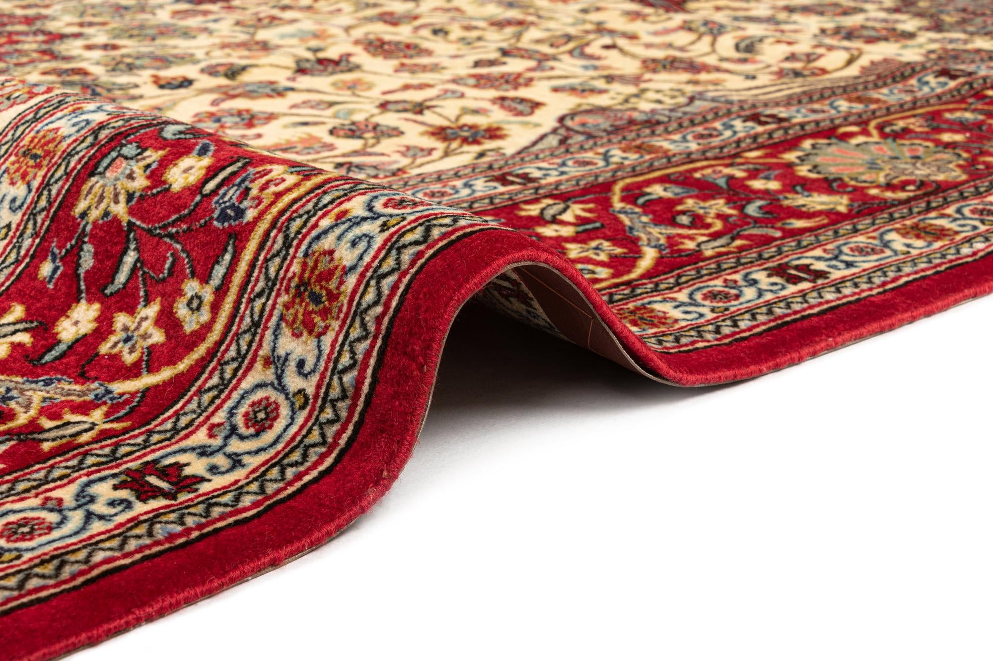 6' 6 x 9' 7 Hand Knotted Qom Persian Rug