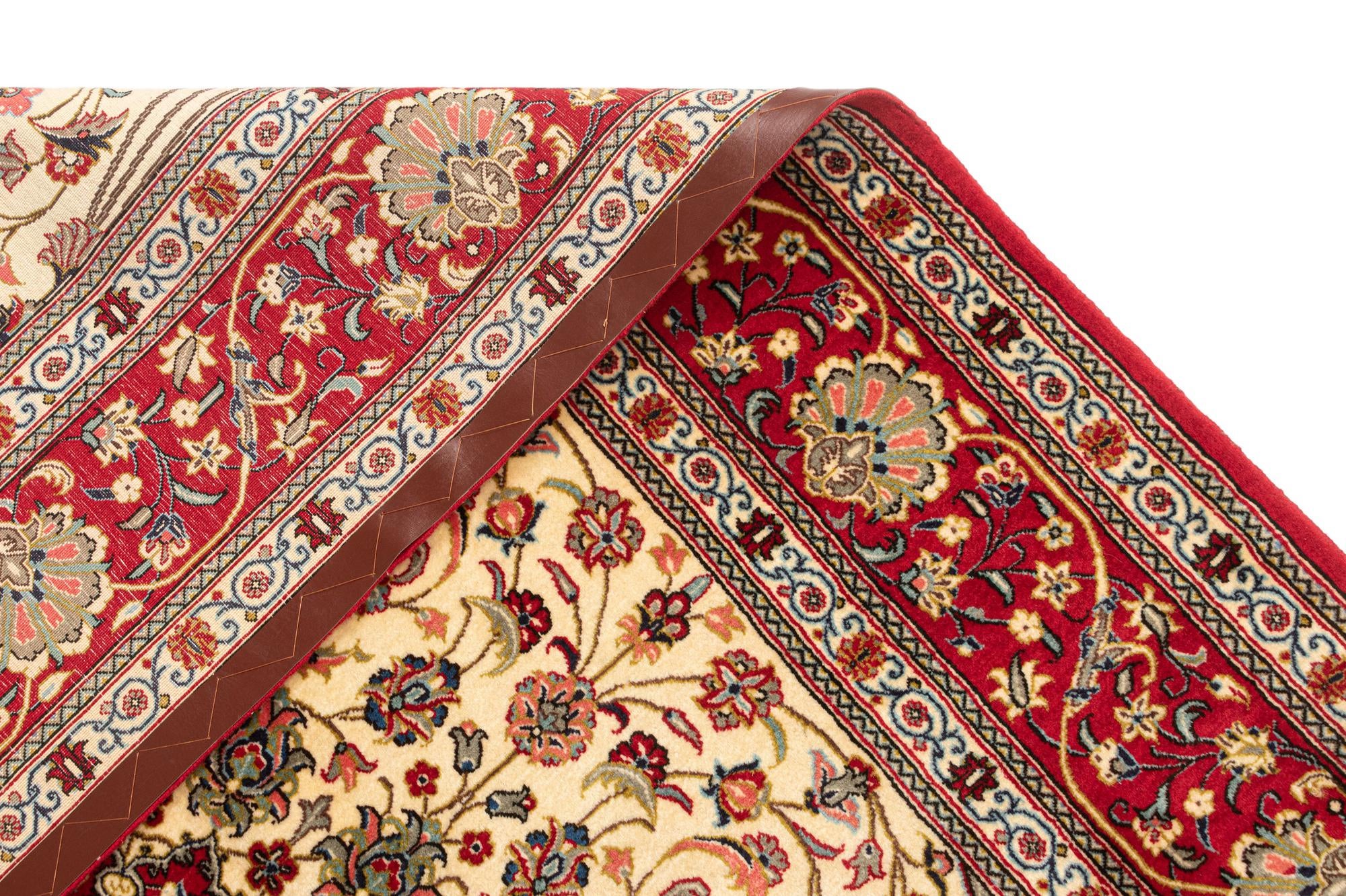 6' 6 x 9' 7 Hand Knotted Qom Persian Rug