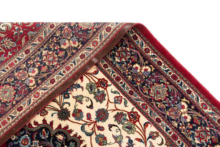 6' 8 x 9' 8 Hand Knotted Qom Persian Rug