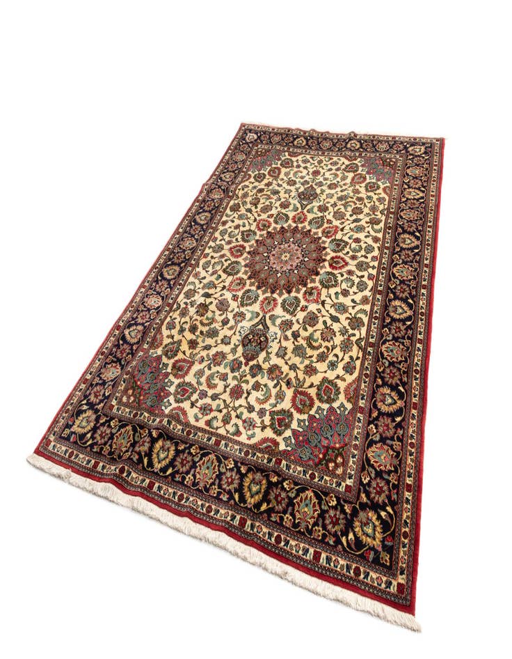 Detail image of 6' 9 x 9' 8 Hand Knotted Qom Persian Rug