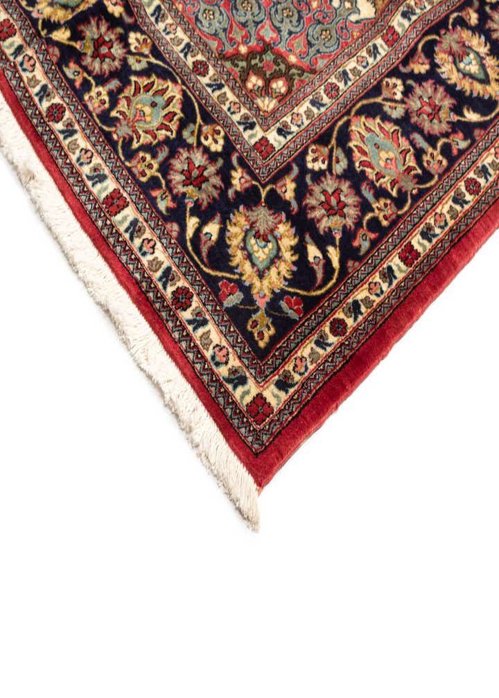 6' 9 x 9' 8 Hand Knotted Qom Persian Rug