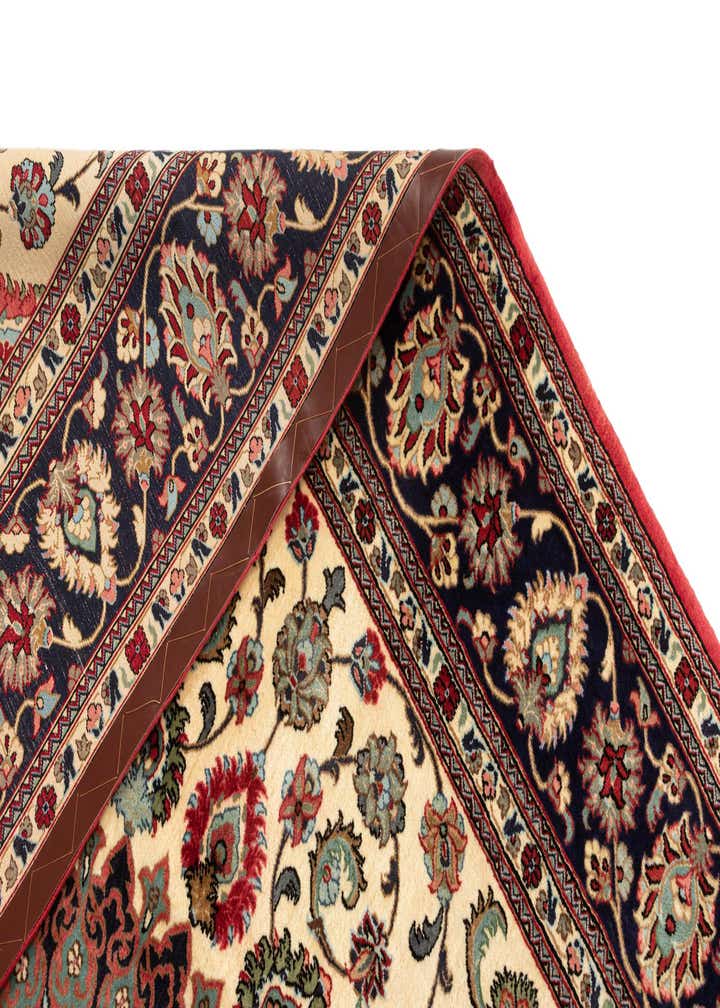 6' 9 x 9' 8 Hand Knotted Qom Persian Rug