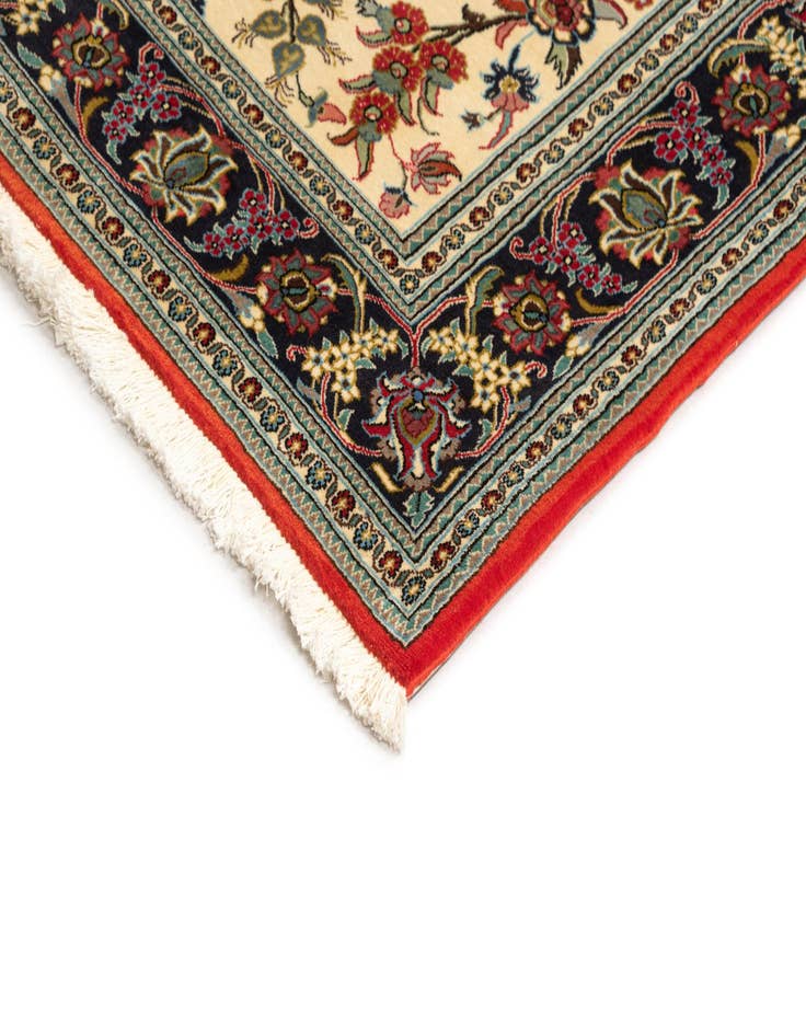 Detail image of 4' 6 x 6' 11  Hand Knotted Qom Persian Rug