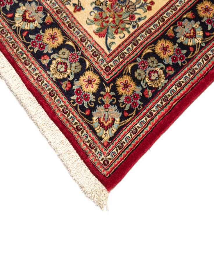 Detail image of 4' 8 x 6' 8  Hand Knotted Qom Persian Rug