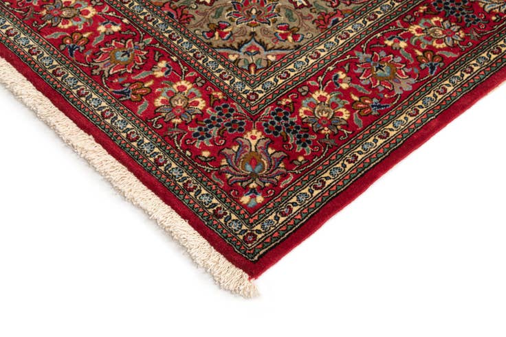 Detail image of 4' 8 x 6' 9 Hand Knotted Qom Persian Rug